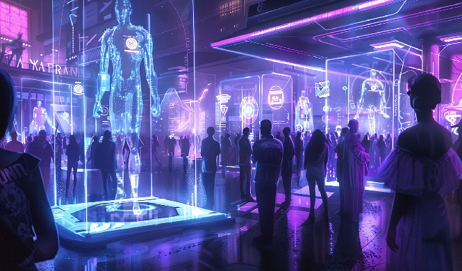 A visual representation showing a unified platform as a central hub for hybrid event management, connecting in-person attendees and a virtual audience