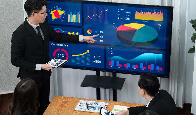 Virtual event platforms interface showing exhibitor lead capture dashboard and analytics